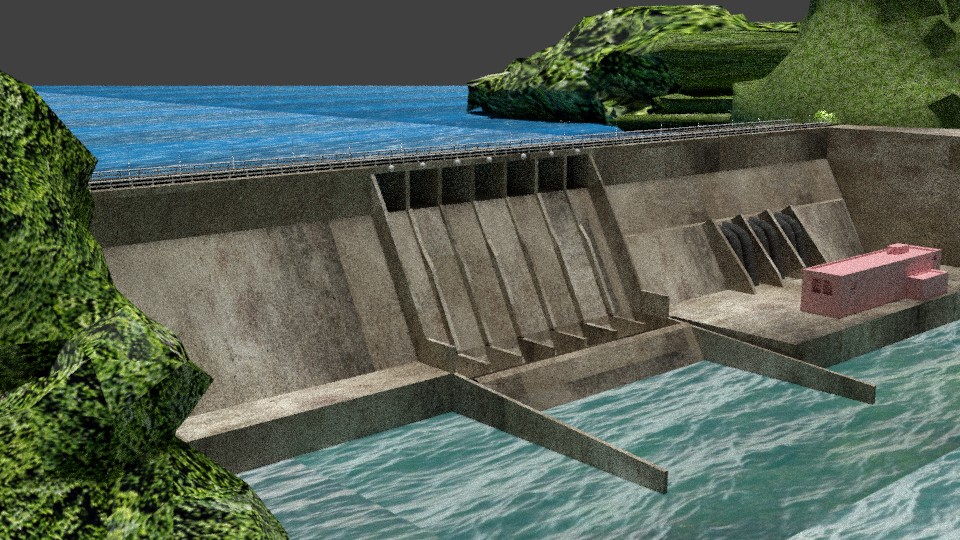 Water Dam with Roads and mountains preview image 2